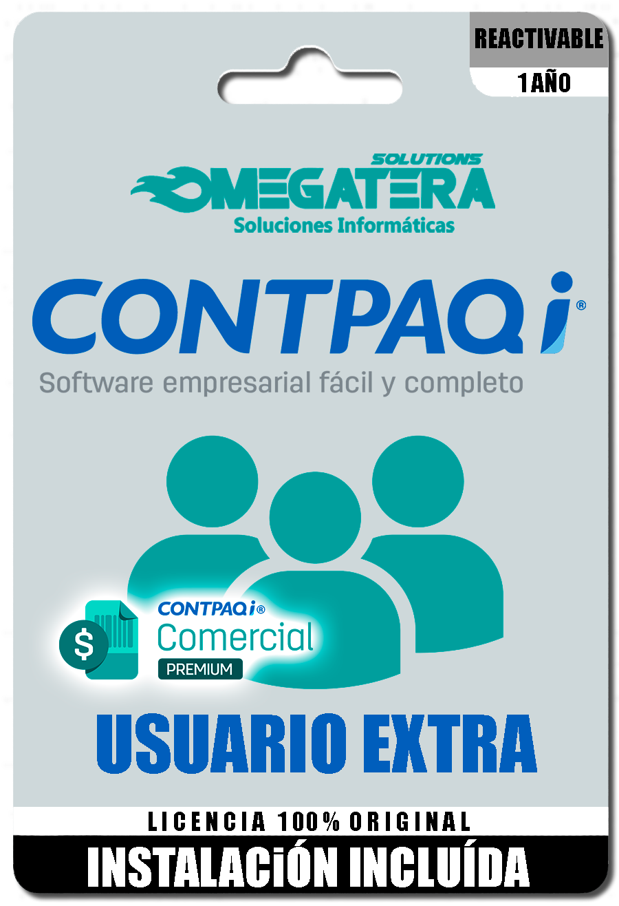 CONTPAQi MULTIEMPRESA - USUARIO EXTRA - REACTIVABLE CONTPAQi MULTIEMPRESA - USUARIO EXTRA - REACTIVABLE